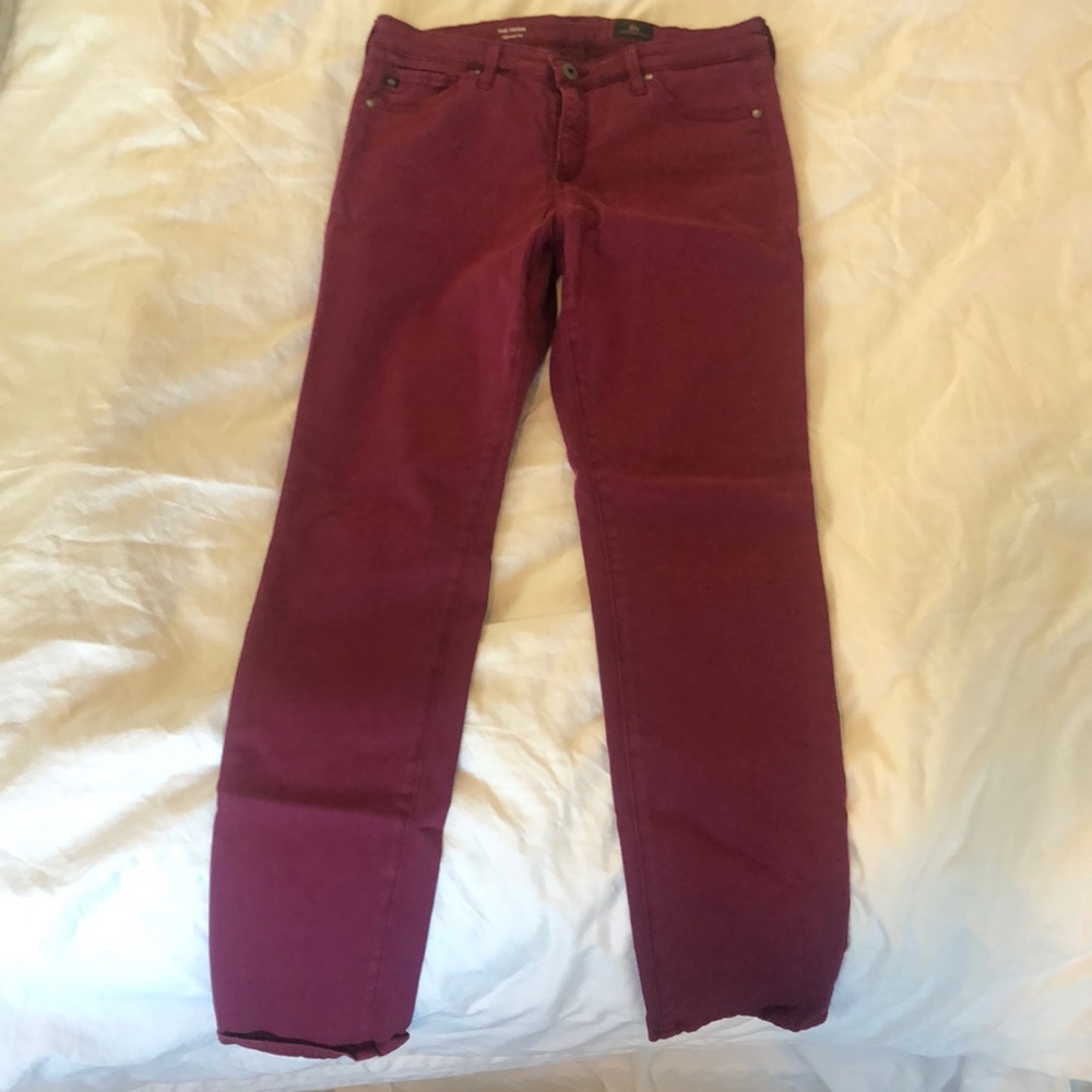 AG cigarette leg red jean